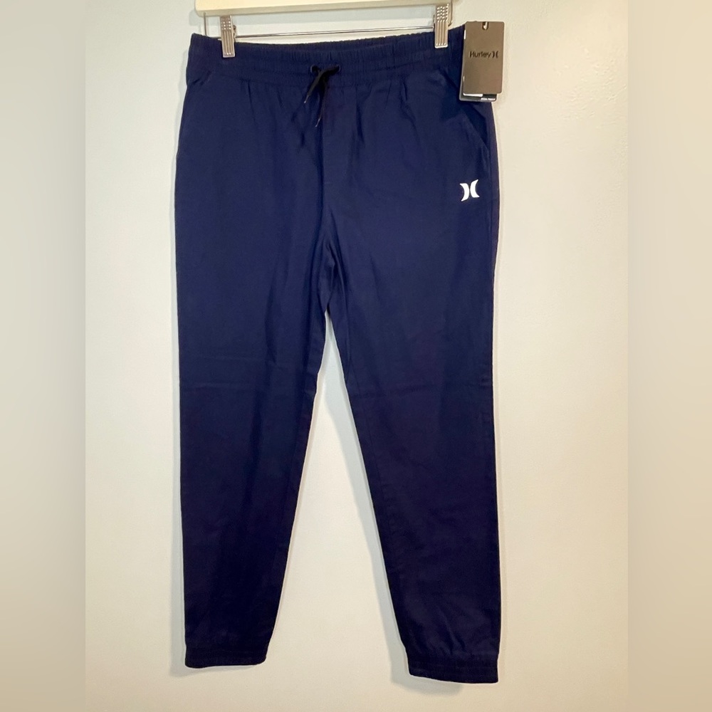 Hurley Kids Boy's Saltwater Wash Tapered Jogger Blackened Blue 18